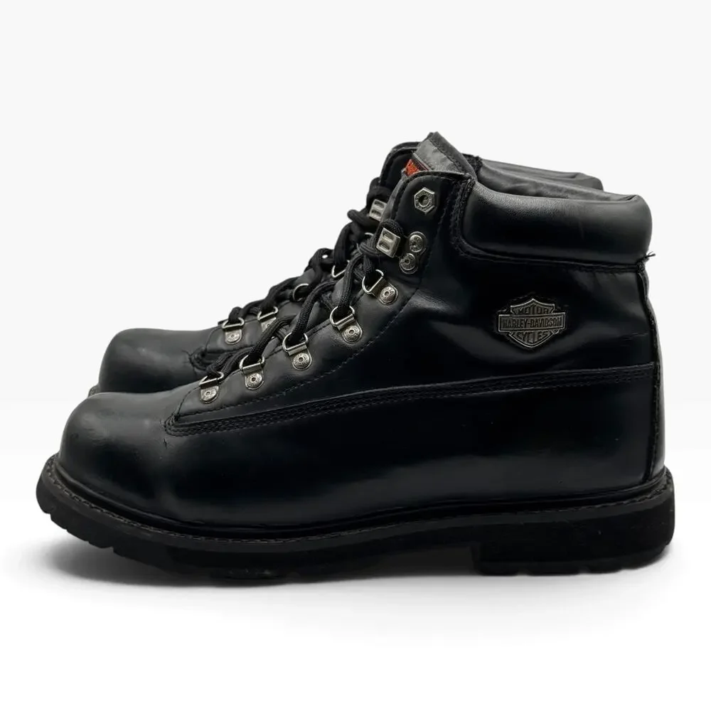 Harley-Davidson Drive D91146 Mens 12 Black Leather Motorcycle Biker Boots